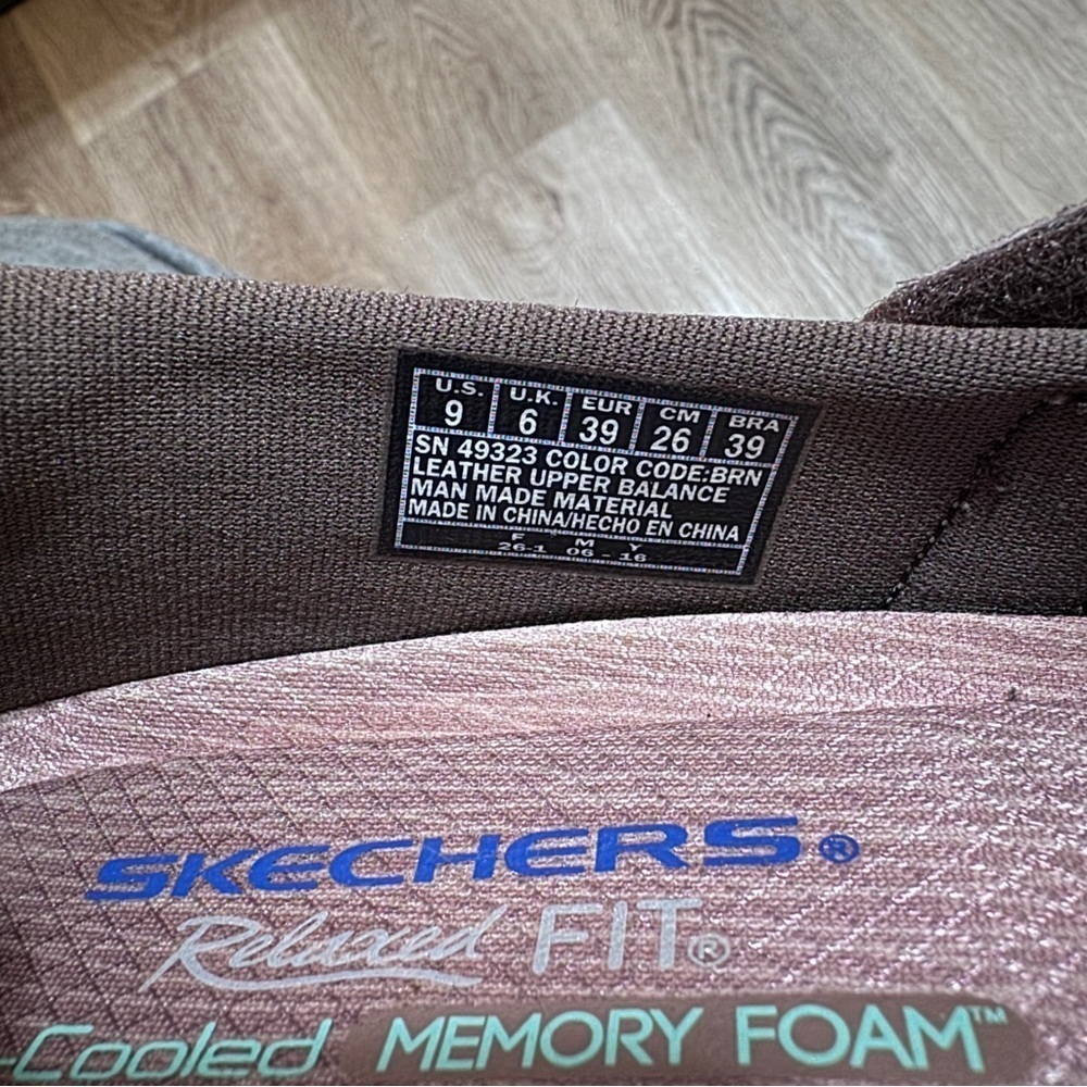 Skechers Women Relaxed Fit Air Cooled Memory Foam Brown Tan Loafers 9 Mary Jane - Picture 7 of 7